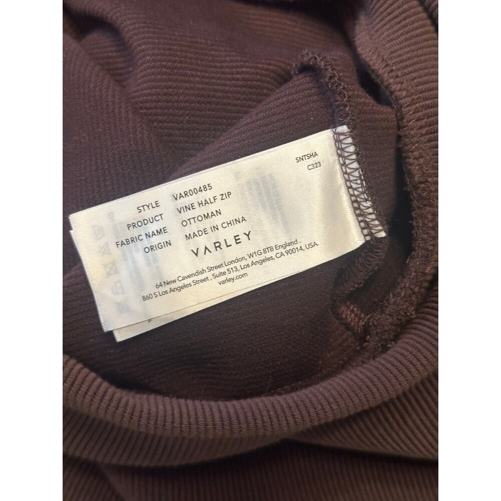 Varley Vine Half-Zip Pullover BROWN/GOLD Medium - Picture 9 of 9